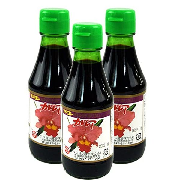 Fujiyoshi Soy Sauce Fujiyoshi Cattleya Soy Sauce, 5.1 fl oz (150 ml) x 3 Bottles, Tabletop Size