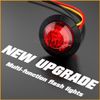 10x 3/4" LED Strobe+Steady Marker Lights Dual Function RED 3 Wires 12V 24V