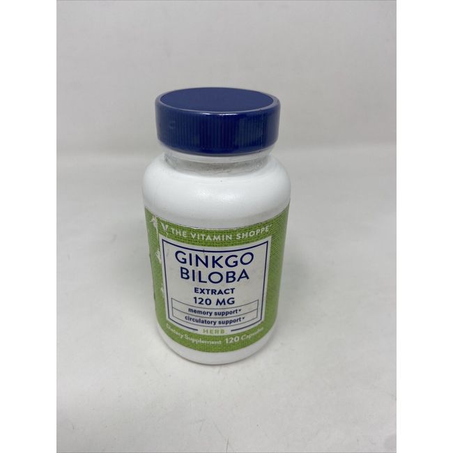 The Vitamin Shoppe Ginkgo Biloba 120 capsules Memory Support Circulatory Support