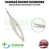 Vannas Micro Scissors Curved 7mm Secondaire Cataract Eye Ophthalmic Instruments