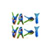 4 Set (8 Ct) 2X Blue Toucan / 2X Bubble Fish Beach Towel Clips