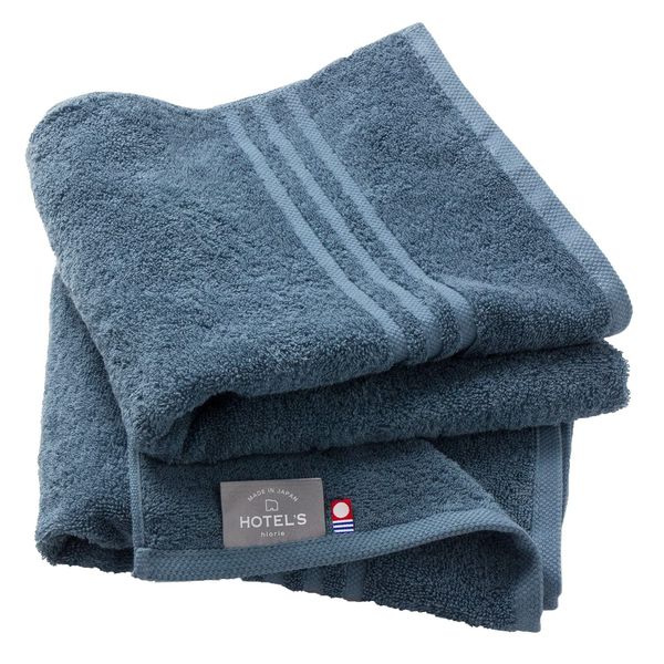 Hiorie Imabari Towel, Certified, Mini Bath Towel, Approx. 17.7 x 39.4 inches (45 x 100 cm) Hotel’s Set of 2, Cloud Blue, 100% Cotton, Highly Absorbent, Durable, Solid, Made in Japan, Imabari Brand