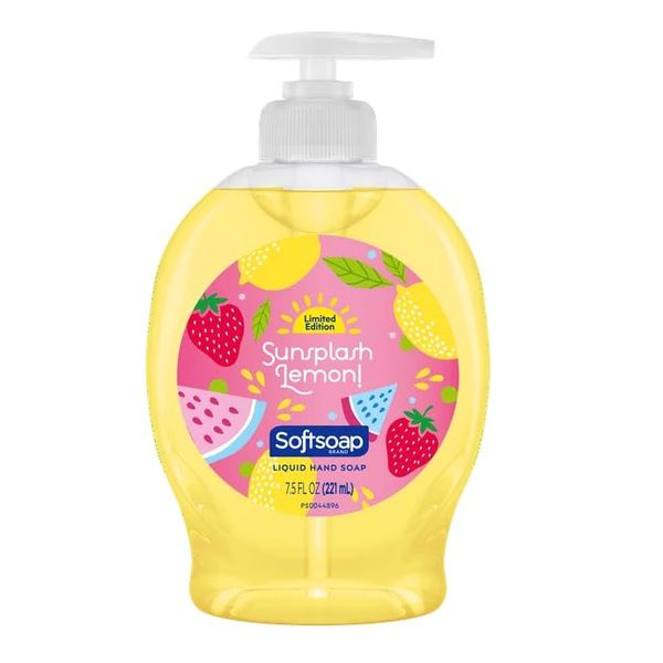 Softsoap Limited Edition Sunsplash Lemon, Citrus Liquid Hand Soap, for All Skin Types, 7.5 fl. oz