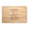 Beware Crazy Dolphin Girl Rectangular Wooden Chopping Board