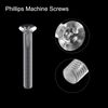 sourcing map M8 x 60mm Plastic Phillips Machine Screws, PC Flat Head Machine Bolts Transparent 10pcs