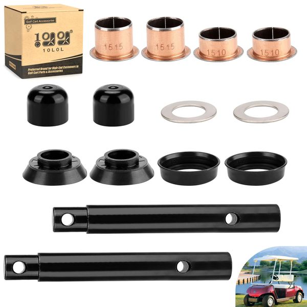 10L0L Golf Cart Kingpin Bushing Kit for Yamaha G2 G8 G9 G14 G16 G19 G20 Gas and Electric 1985-2002, Replace OEM J38-23516-00-00