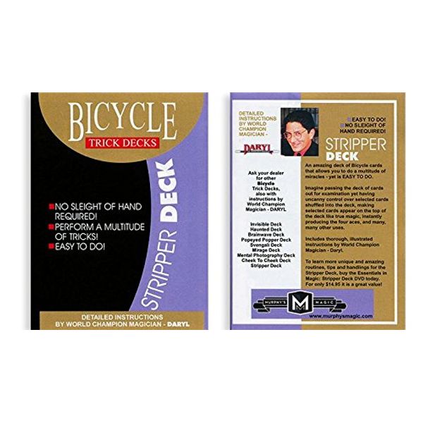 Murphy's Magic Supplies, Inc. Stripper Deck Mandolin Bicycle (Red), Beginner, Intermediate, Card Trick