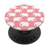 White Elephant Pattern Pink PopSockets Grip and Stand for Phones and Tablets