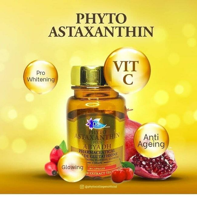 Phyto Astaxanthin Glutathione Whitening Flawless, Glowing Skin