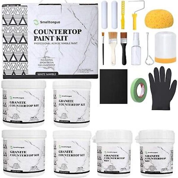 All-in-One Non-Toxic Epoxy Countertop Paint Kit: Gloss Finish for Stone Surfaces