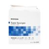 McKesson Super Sponges, Sterile, 100% Cotton, Fluff Dressing, 6 in x 6 3/4in, 5 per Pack, 10 Packs, 50 Total