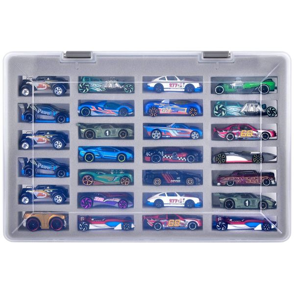 FULLCASE Case Compatible with Hot Wheels Cars. Toy Cars Organizer Storage Container Holds for Hotwheels Car 27pcs. Display Carrying Holder with 4 Size of Slots (Box Only)