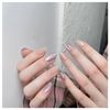 SEMTIM Nail Tips, 24 Pieces, Medium, Short, Round False Nails, Short Nail Tip, Medium Long, Popular, Japanese Style, Cute, Simple, Stylish, Adult Ceremonies, School Entrance Ceremonies, Graduation Ceremonies, Nail Tips (MJ360)