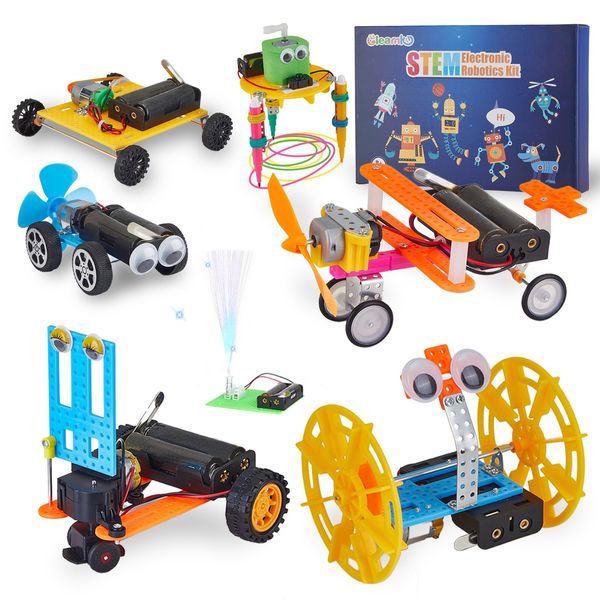 Gleamkid 7-in-1 STEM Toy Kit for Kids Ages 8-12, Educational Science Kits for Kids, Electronic Science Experiments STEM Projects Activities DIY Engineering Building Kit Birthday Gifts for Boys & Girls