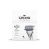 CREMO - Barber Grade Razor Blades for Men | 4 Refills, Silver