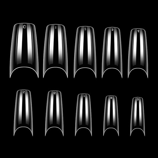 Makartt French Nail Tips, 500pcs Half Cover False Nail Tips, False Nails, Fake Nails, Press on Nails, Acrylic Nail Tips, Nail Tips for Acrylic Extensions 10 Sizes