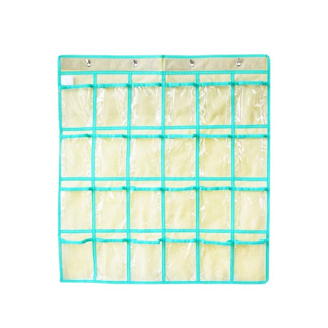 SURCHAR Clear Wall Pocket, Wall Hanging, Storage Pocket, Calendar Pocket, Simple, Stylish, Transparent, Small Storage, Wall Rack, Hanging Storage, Closet, Small Items, Organization, Underwear, Smartphone Storage, School, Nursery School, Kindergarten (Khak