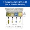 MEDCENTER FSA HSA Eligible Traveler 7 Day Pill Organizer, Portable Travel Pill Case, Medication Organizer & Nylon Pill Container w/ 4 Daily Compartments, Standard Size
