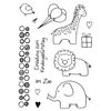 Clear Stempel-Set "Zoo", ca. 7,4x10,5cm