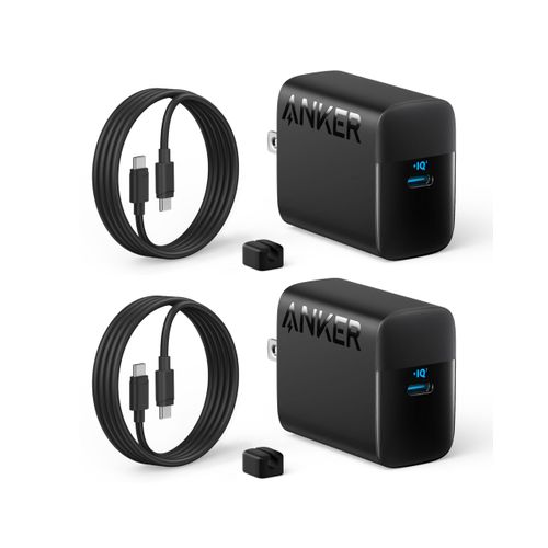 Anker 45W USB C Charger Block, PPS Fast Charger with USB-C Cable for iPhone 16/15 and More Series, iPad, Galaxy S24 Ultra (2-Pack 5 ft Cable Included)