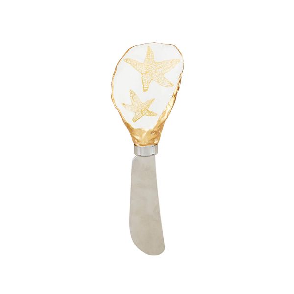 Mud Pie 5 1/2" Oyster Icon Spreader, Starfish