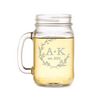 Custom Established Date With Initials Wedding Mason Jar Glasses (Single 1)