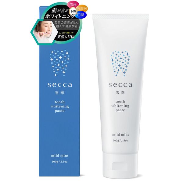 secca Yukka (Quasi-Drug) Whitening Toothpaste, Gum Massage, Paste, Fluorine, Bad Breath Care, Tartar Removal, All-In-One, 3.5 oz (100 g)