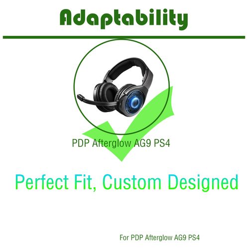 95mm earpads,Gobelieve Ear Cushions Compatible with PDP Afterglow AG9 PS4 Headset Replacement Earpads Cover Parts