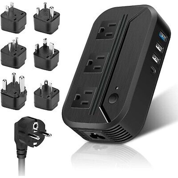 Voltage Converter 2300W Power Step Down 220V to 110V Universal Travel Adapter w/