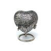 Well Blessed Small Dotted Heart Keepsake Urn For Ashes. (Black)