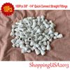 100 Pcs 1/4-3/8 Quick Connect Straight Fitting Connector Push In Under-sink RO