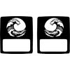 JeepTails Ocean Wave Tail lamp Light Covers (Non-LED) Compatible with Jeep Wrangler JL Models (2018-Present)