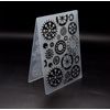 Steampunk Cogs & Clock Embossing Folder for Paper Crafts, Card Making, Scrapbooking & More