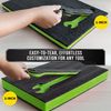 Precision Defined Tool Box Foam - Protective Inserts for Cases, Polyethylene Tool Foam for Cases, Cushion Insert for Toolboxes - Black/Green (45.7 x 30.4 x 5 cm, 3 pack)