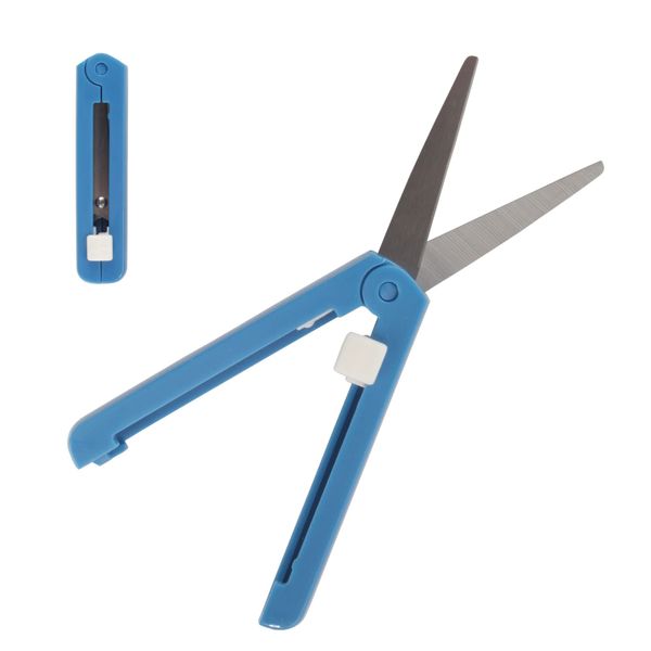 JubileeYarn Push Open Folding Safety Scissors - Dark Blue - 1 Pair