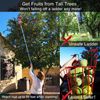 96" L handle Fruit orange apple mango picker grabber Catcher tool w/ Big Basket