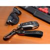 GMC Black Carbon Fiber Strap Gunmetal Hook Key Chain