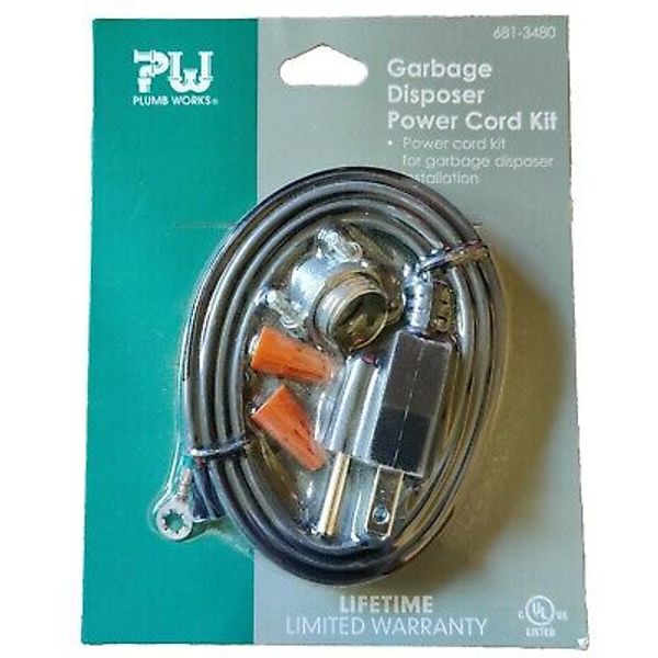 Garbage Disposal Power Cord Kit 681-3480 Plumb Works