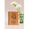 Keep Going Keep Growing Wood Journal [Notebook, Sketchbook, Spiral Bound, Blank Pages]