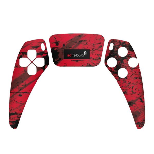 DeinDesign Skin kompatibel mit Sony Playstation 5 Controller PS5 Folie Sticker Offizielles Lizenzprodukt SC Freiburg Fußball