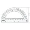 EBOOT 24 Pack Plastic Protractors Math Protractor 180 Degrees 6 Inch (Clear)