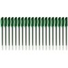 SAINO 20 x 0.7mm Fine Tip Softek GREEN Ballpoint Pens NON DRY GUARANTEE