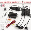 Black LED Display Car 4 Parking Sensor Reverse Backup Radar Alarm System Kit USA