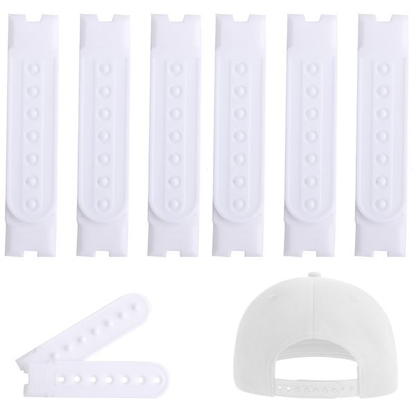 FINGOOO Hat Adjuster Replacement Strap Snapback Cap Fastener Repair DIY (Set of 6 White)