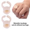 Ruiqas Tattoo Ink Ring Cup 100pcs, Silicone Eyebrow Nail Art Pigments Rings Holder Container Tool