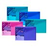 Snopake Foolscap Electra Assorted Polyfile [Pack of 5] Popper/Document Wallet with Press Stud Closure [10088]