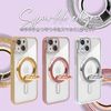 ZENIX DESIGN TECH iPhone 16 Case, MagSafe Compatible with Ring, Smartphone Ring, Stand, Sparkle, Shockproof, ZX-Sparkledge (Silver)