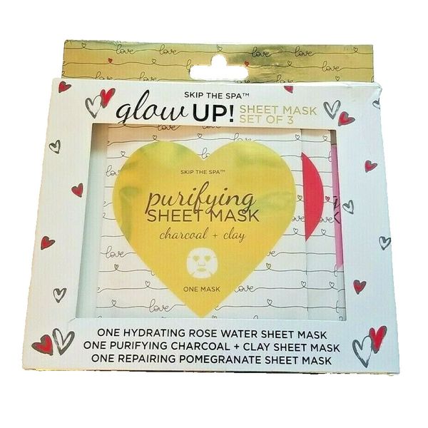 Jean Pierre 3 Sheet Mask Boxed Set Purifying Hydrating Repairing Sheet Masks