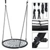 48'' Spider Web Tree Net & Metal A-Frame Swing Set Children Patio Activity Set