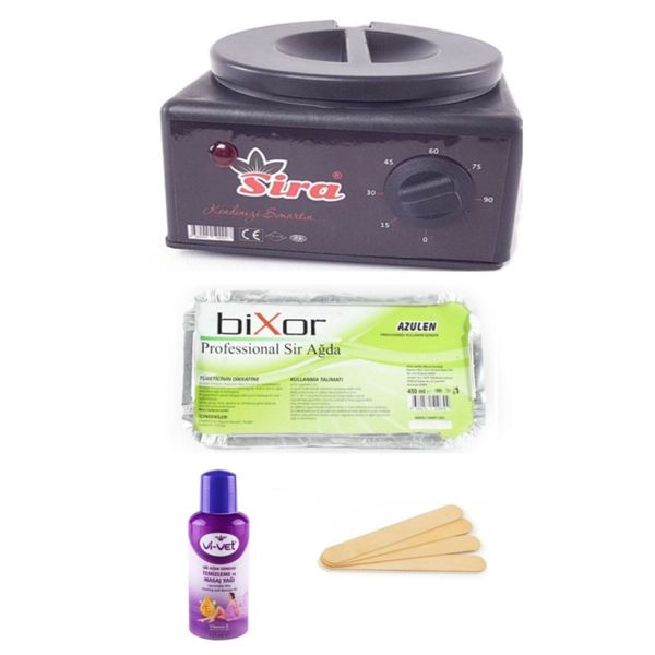 Azulen Kalıp Sir Ağda Seti Isıtıcı Kazanlı – Azulen Waxing Set With Wax Heater